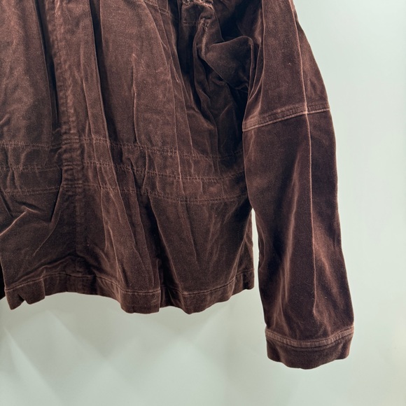 Joan Rivers Brown Textured Button-Up Top Size Large - Picture 7 of 8